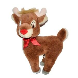Vtg Applause Rudolph the Red Nosed Reindeer 10" Plush Standing